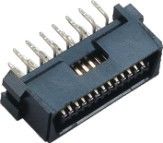 1.27mm κατ' ευθείαν 26 χαλκός χρυσό Flash/Sn φωσφόρων συνδετήρων PBT 30%GF UL94V-0 Scsi καρφιτσών