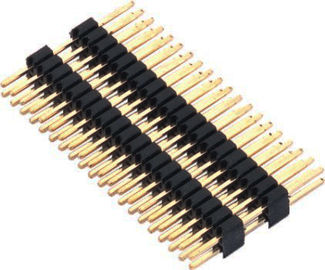 1.27mm καρφιτσών επιγραφών διπλός πλαστικός PA9T συνδετήρων διπλός συνδετήρας καρφιτσών PCB υπόλοιπου κόσμου μαύρος