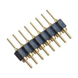 Ευθύ PCB 2.54mm τύπων 8P WCON στρογγυλός συνδετήρας καρφιτσών με το πλαστικό μαύρο χρώμα ROHS ΜΑΔ
