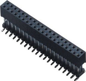 ο διπλός συνδετήρας σειρών πισσών 2.0mm προσθέτει έναν πλαστικό τύπο LCP μαύρο ROHS SMT