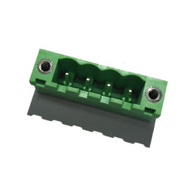 5.08 Pluggable αρσενική σωστή γωνία PA66 πράσινο ROHS συνδετήρων τελικών φραγμών