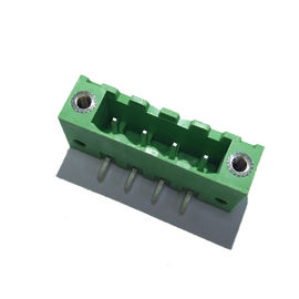5.08 Pluggable αρσενική σωστή γωνία PA66 πράσινο ROHS συνδετήρων τελικών φραγμών