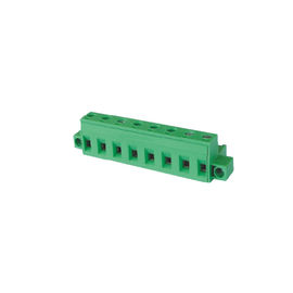 5.08 Pluggable συνδετήρας θηλυκή PA66 W τελικών φραγμών/Ο μεταλλίνη γραμμών αυτιών 8P κάθετη