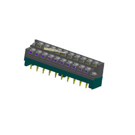 Τελικός φραγμός 2*6P H=28.0 W=17.5 εμποδίων λάμψης PBT χρυσός χωρίς κλειδαριά 7.62*7.8mm
