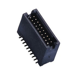 μαύρο πλαστικό 1,27 επιγραφή 50Pin SMT LCP κιβωτίων με Diff.Post υψηλής θερμοκρασίας υλικό ROHS