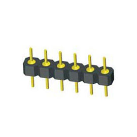 Ευθύ PCB 2.54mm τύπων 8P WCON στρογγυλός συνδετήρας καρφιτσών με το πλαστικό μαύρο χρώμα ROHS ΜΑΔ